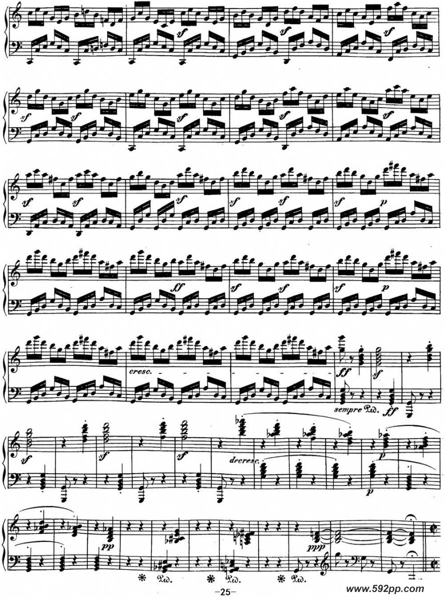 歌曲贝多芬钢琴奏鸣曲21 黎明 C大调 Op.53 C major的简谱歌谱下载