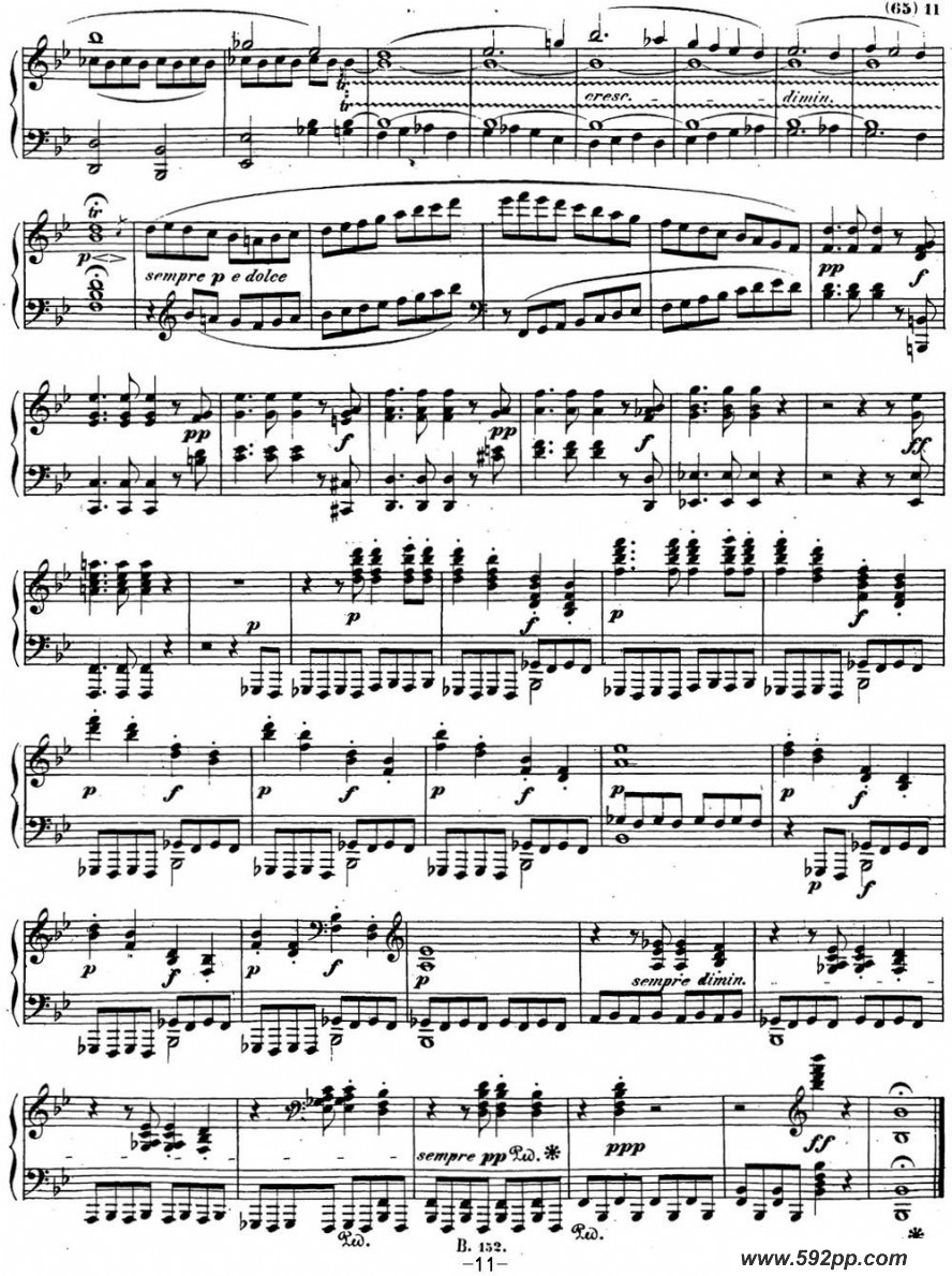 歌曲贝多芬钢琴奏鸣曲29 钢琴降B大调 Op.106 B-flat major的简谱歌谱下载