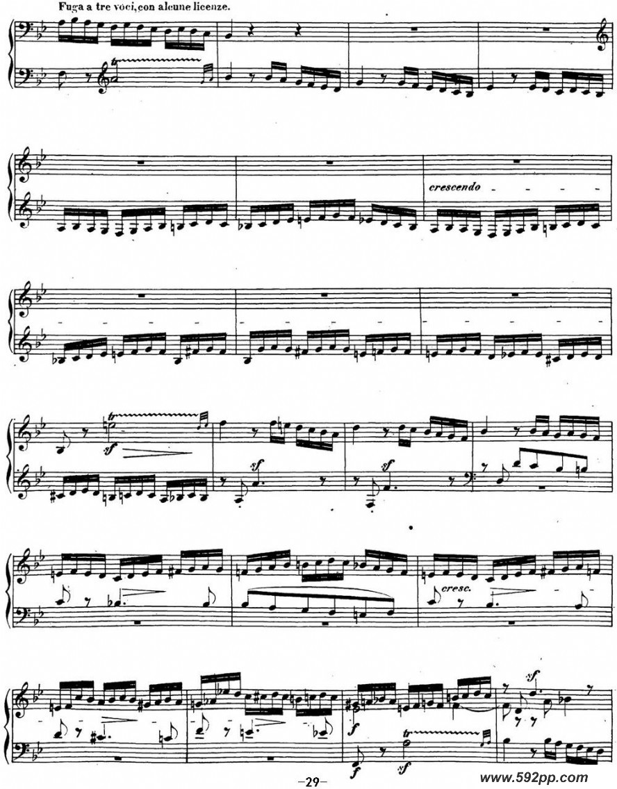 歌曲贝多芬钢琴奏鸣曲29 钢琴降B大调 Op.106 B-flat major的简谱歌谱下载