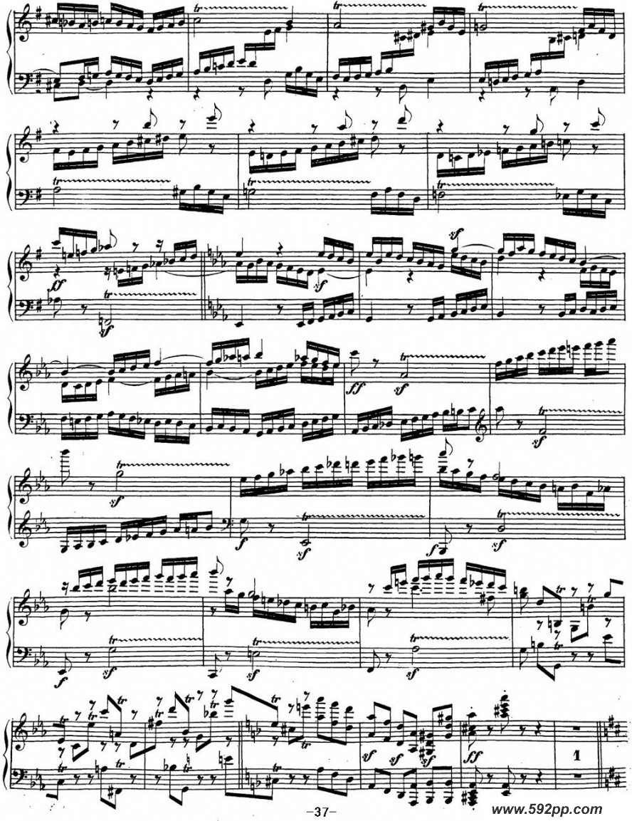 歌曲贝多芬钢琴奏鸣曲29 钢琴降B大调 Op.106 B-flat major的简谱歌谱下载