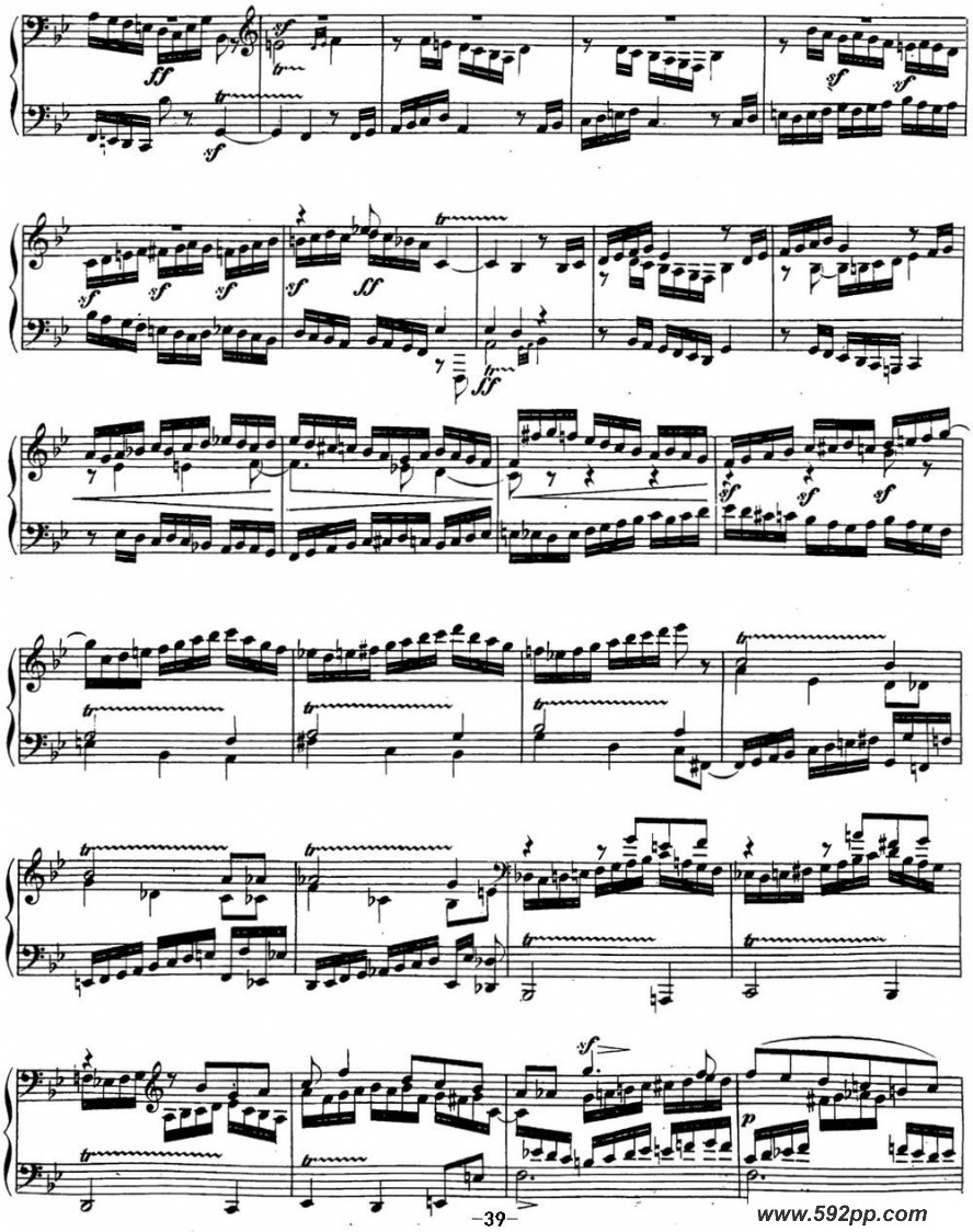 歌曲贝多芬钢琴奏鸣曲29 钢琴降B大调 Op.106 B-flat major的简谱歌谱下载