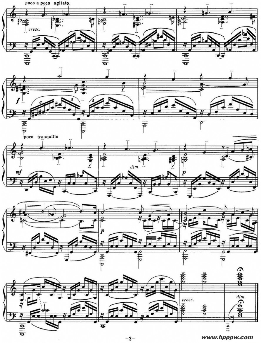 歌曲拉赫玛尼诺夫 音画练习曲3 etudes tableaux op.33 no.3的简谱歌谱下载