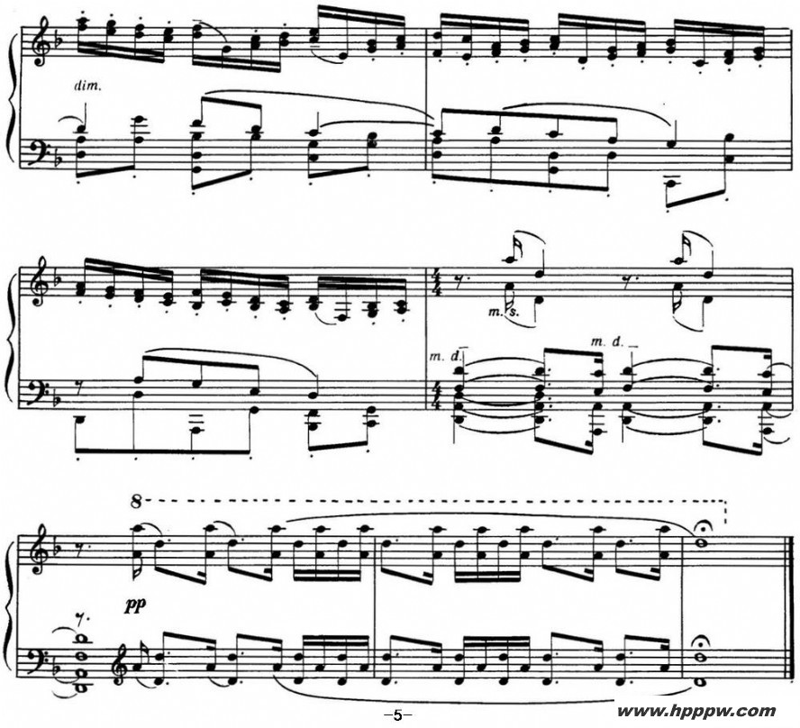 歌曲拉赫玛尼诺夫 音画练习曲4或5 etudes tableaux op.33 no.4的简谱歌谱下载