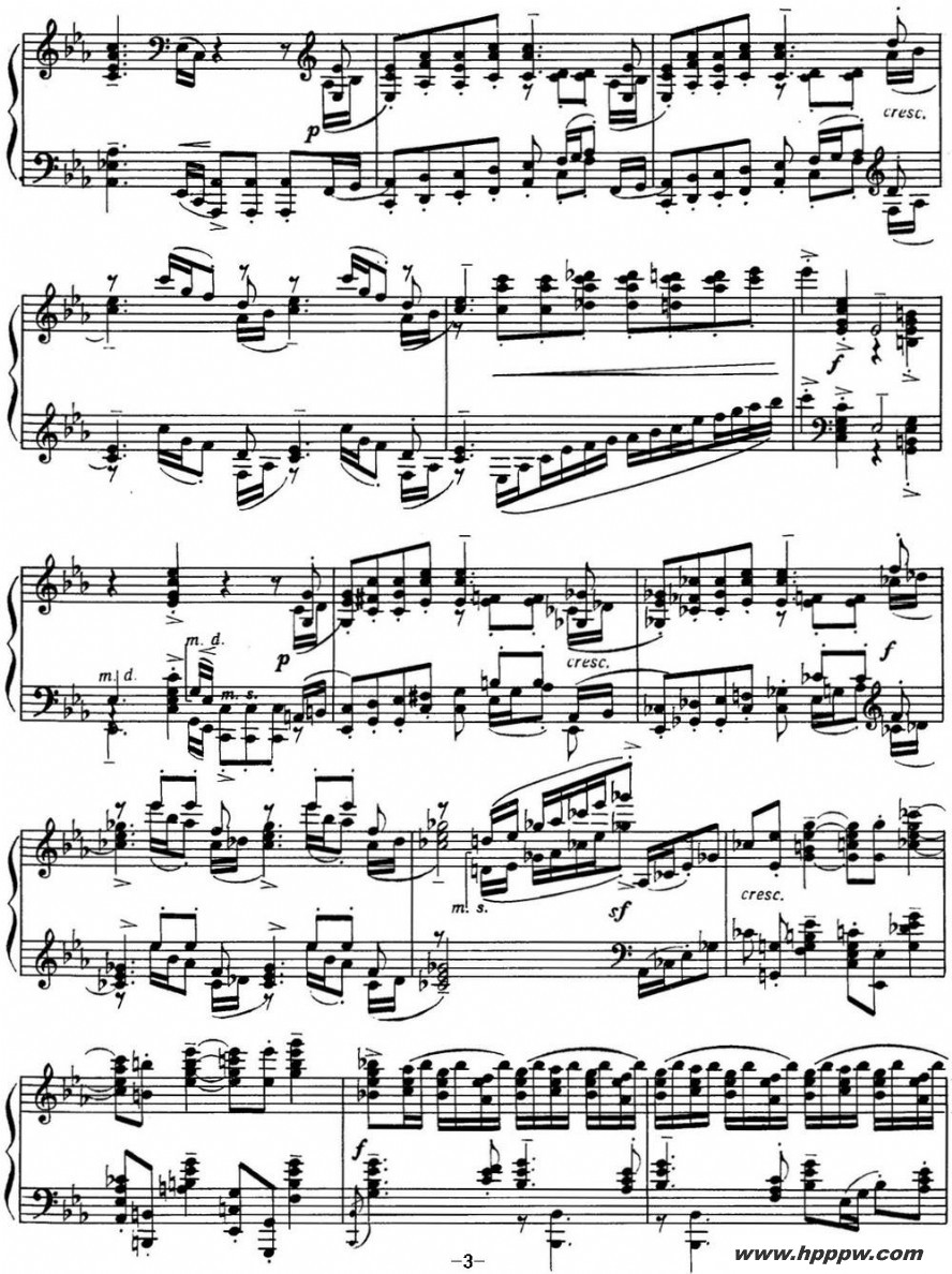 歌曲拉赫玛尼诺夫 音画练习曲6或7 etudes tableaux op.33 no.6的简谱歌谱下载