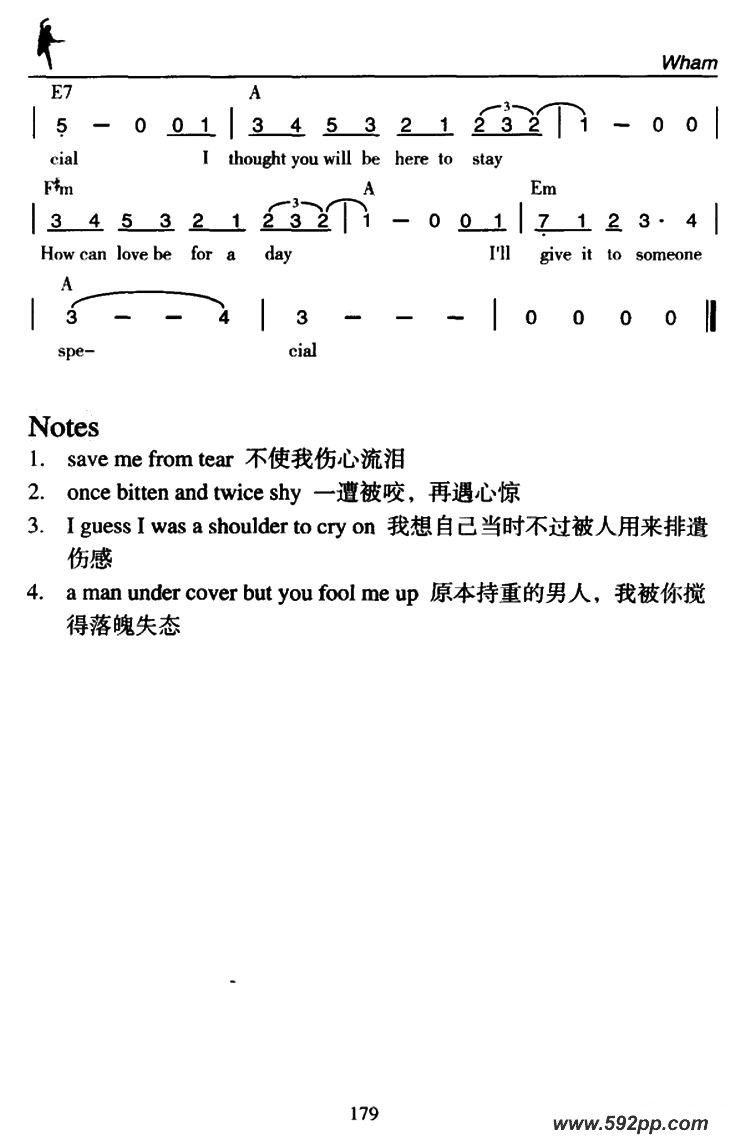 歌曲Last Christmas的简谱歌谱下载