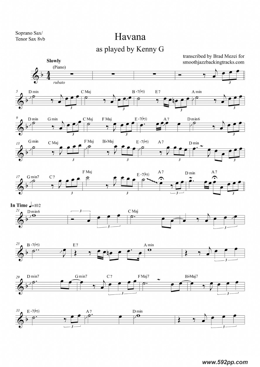 歌曲havana的简谱歌谱下载