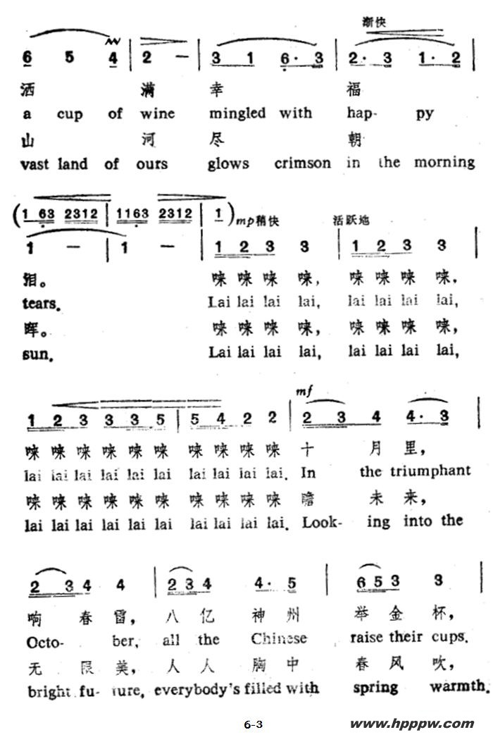 歌曲祝酒歌的简谱歌谱下载