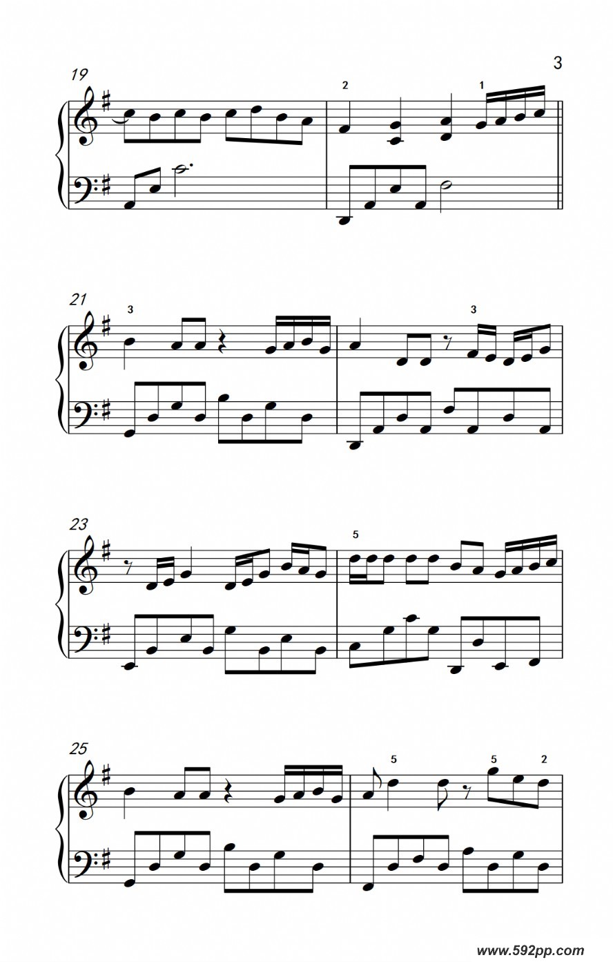 歌曲空白格的简谱歌谱下载