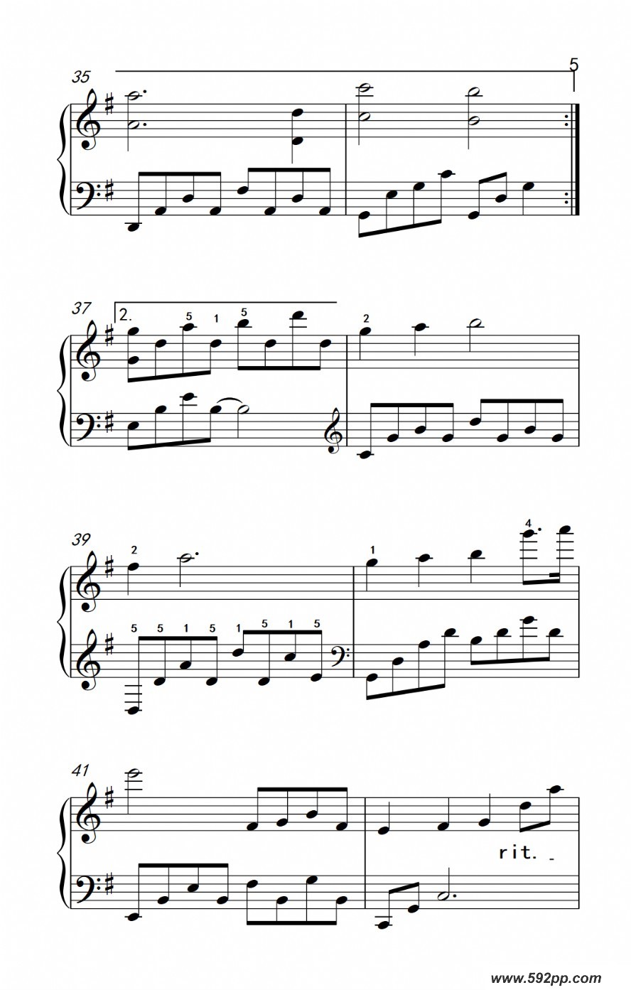 歌曲空白格的简谱歌谱下载