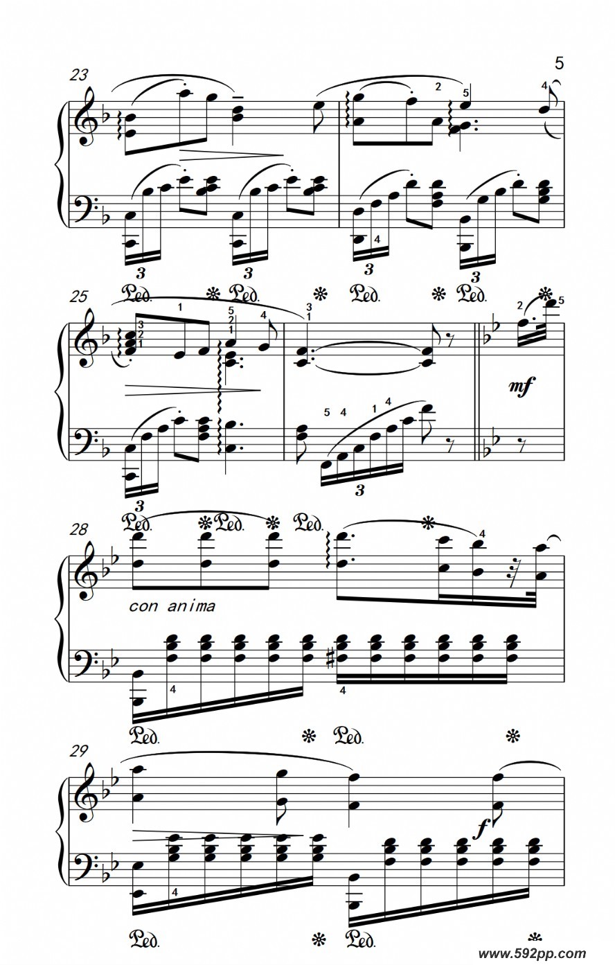 歌曲花之舞的简谱歌谱下载