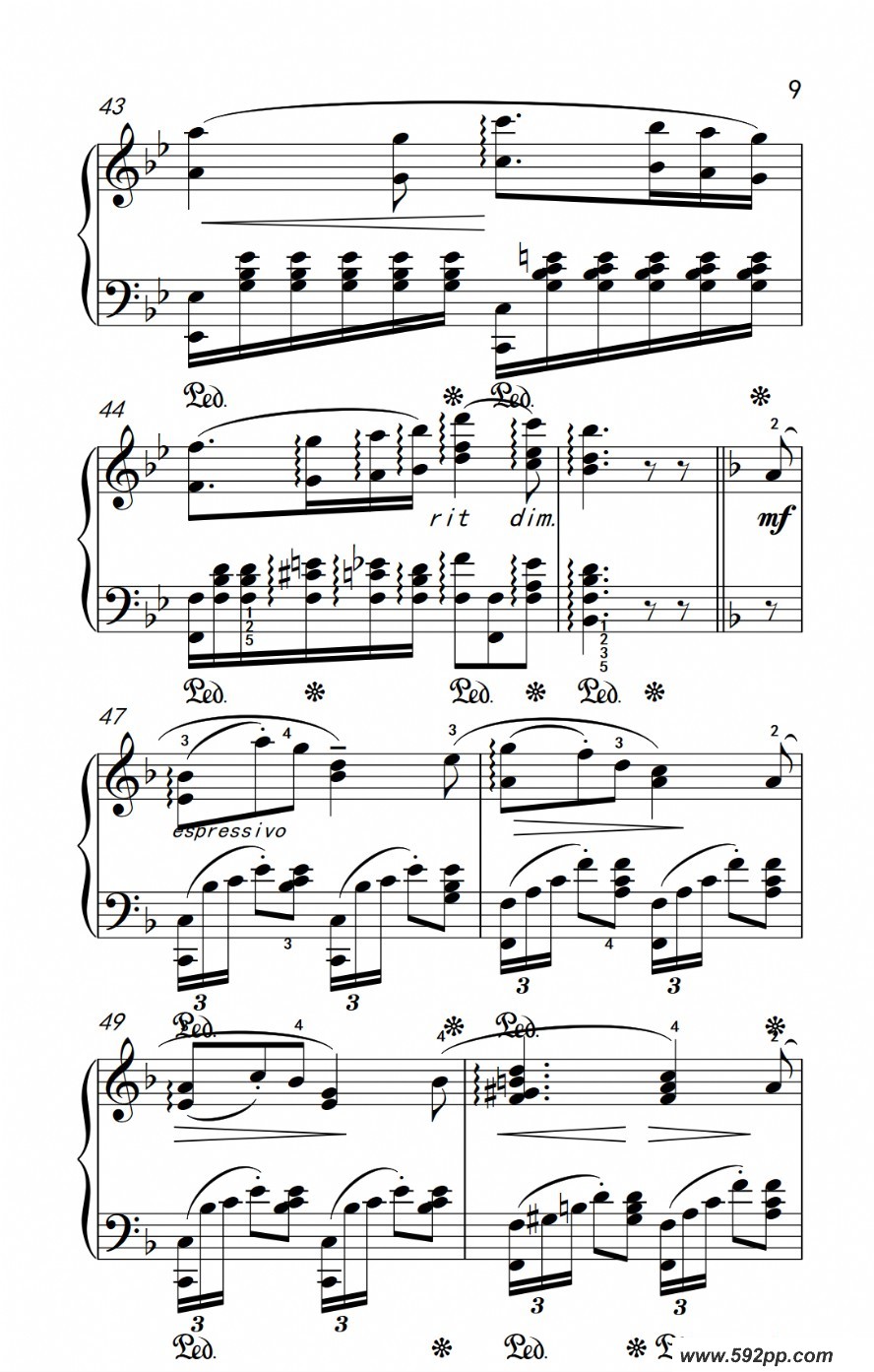 歌曲花之舞的简谱歌谱下载