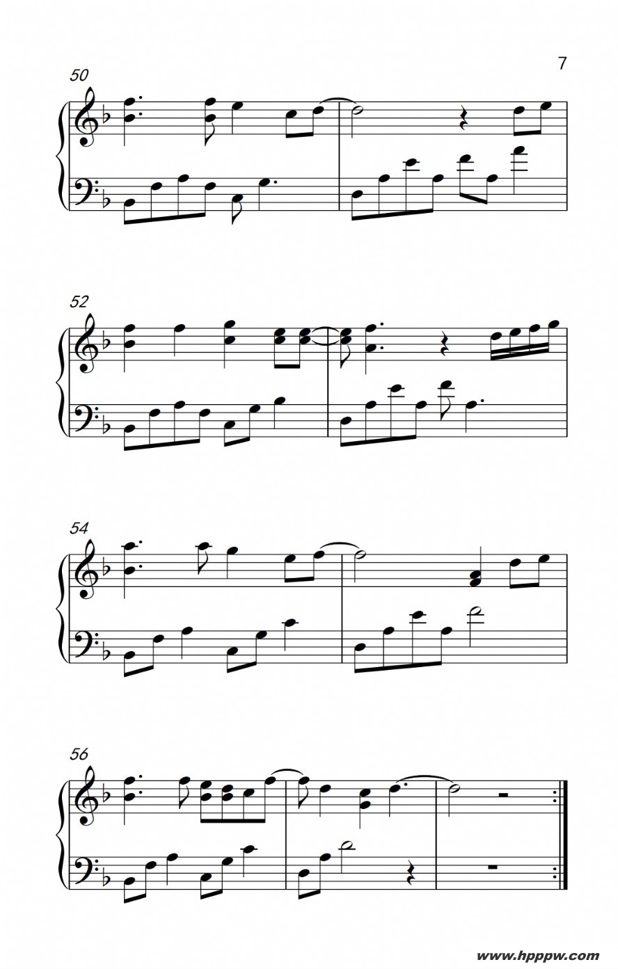 歌曲igbang 一天一天的简谱歌谱下载