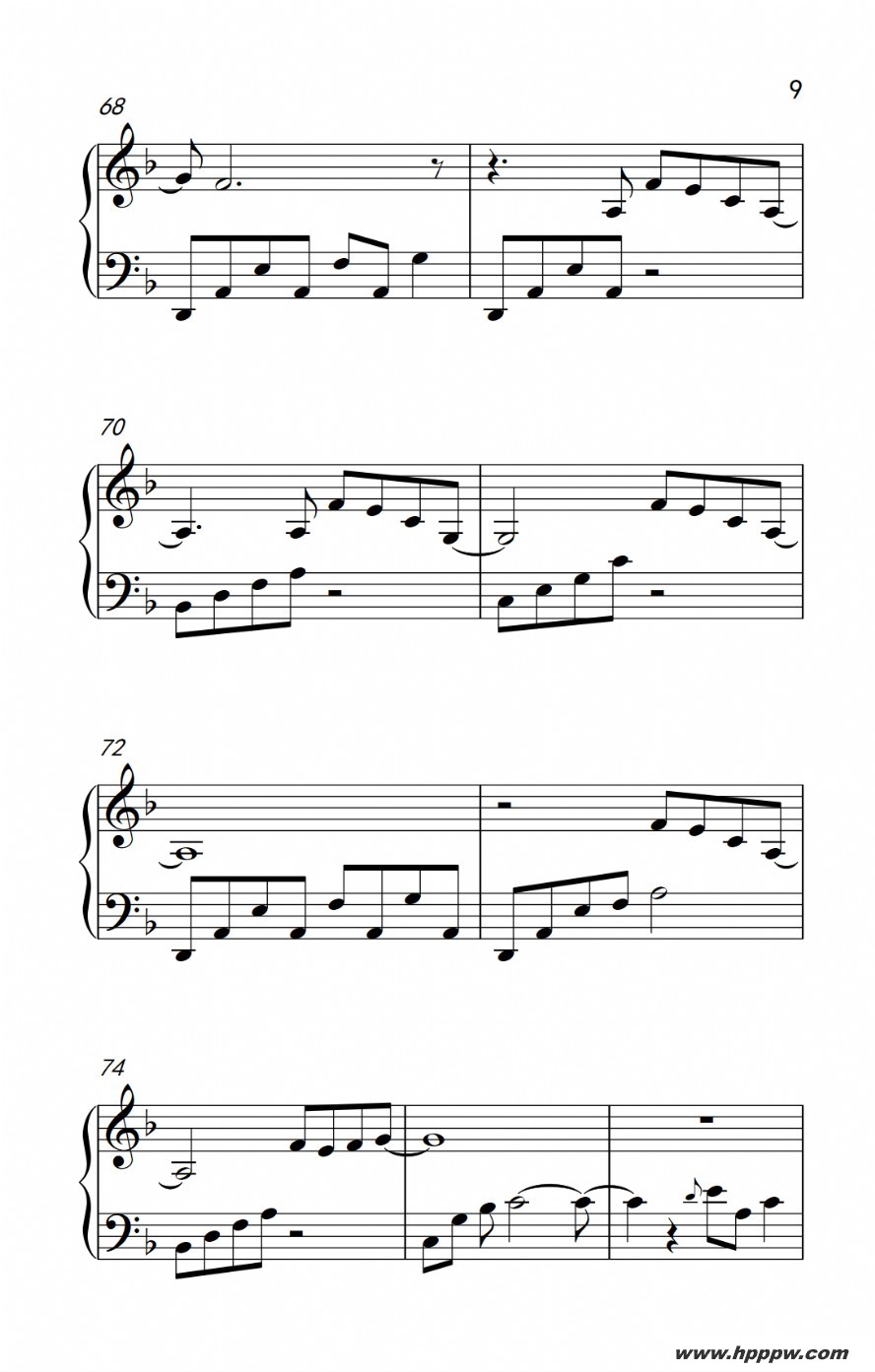 歌曲igbang 一天一天的简谱歌谱下载