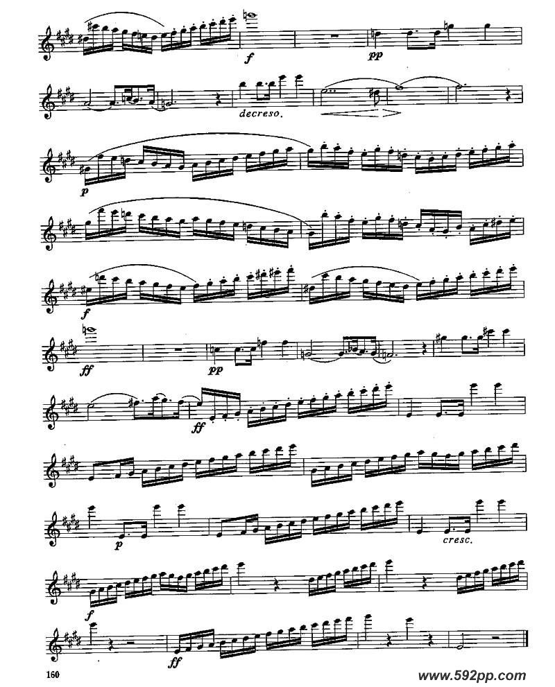 歌曲长笛八级考级曲谱的简谱歌谱下载