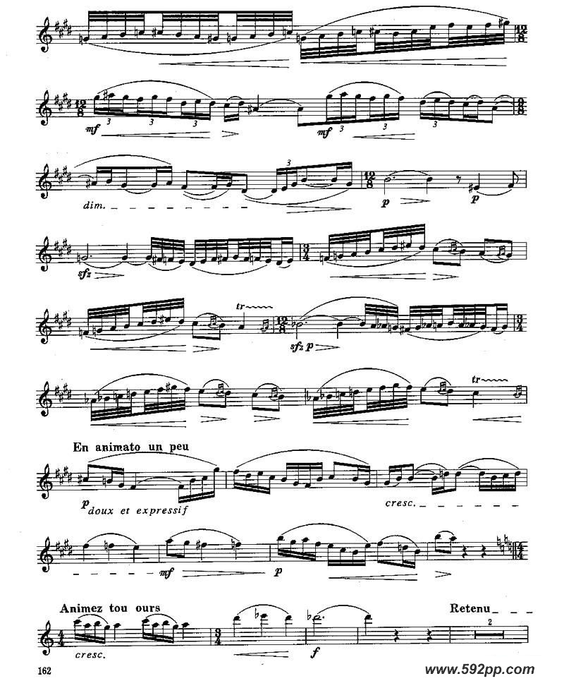 歌曲长笛八级考级曲谱的简谱歌谱下载