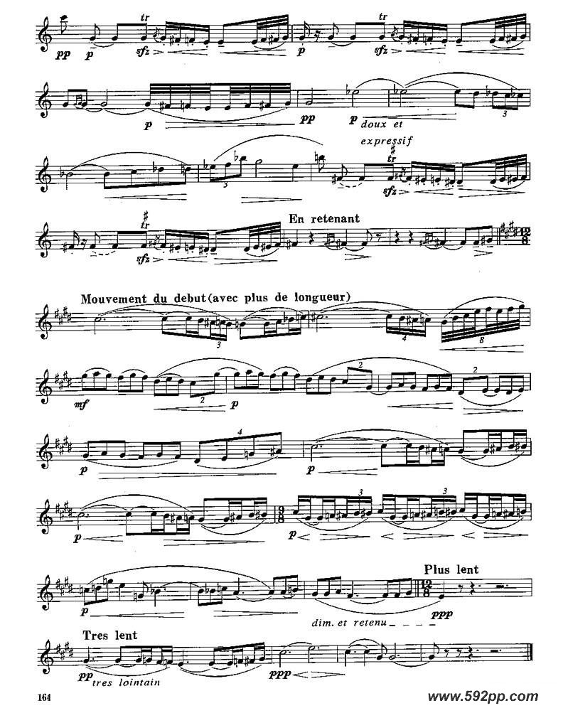 歌曲长笛八级考级曲谱的简谱歌谱下载