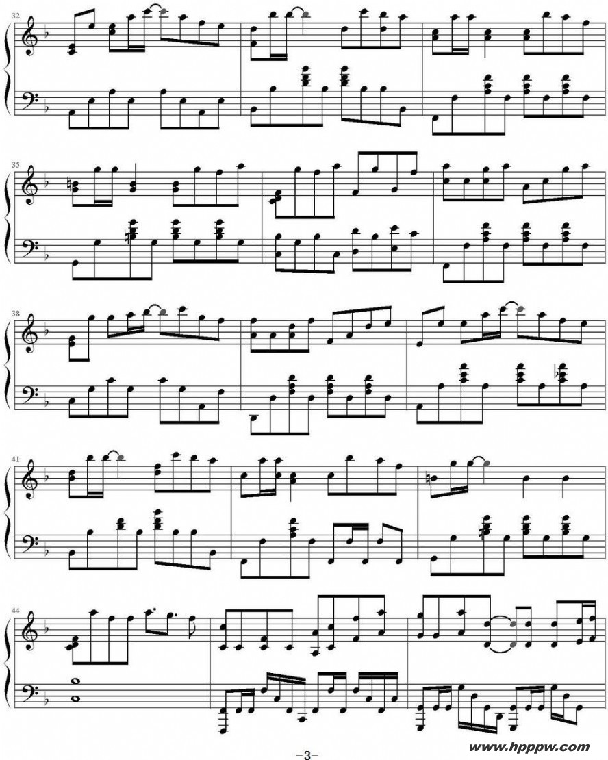 歌曲小幸运(《我的少女时代》主题曲、david wong编配版)的简谱歌谱下载