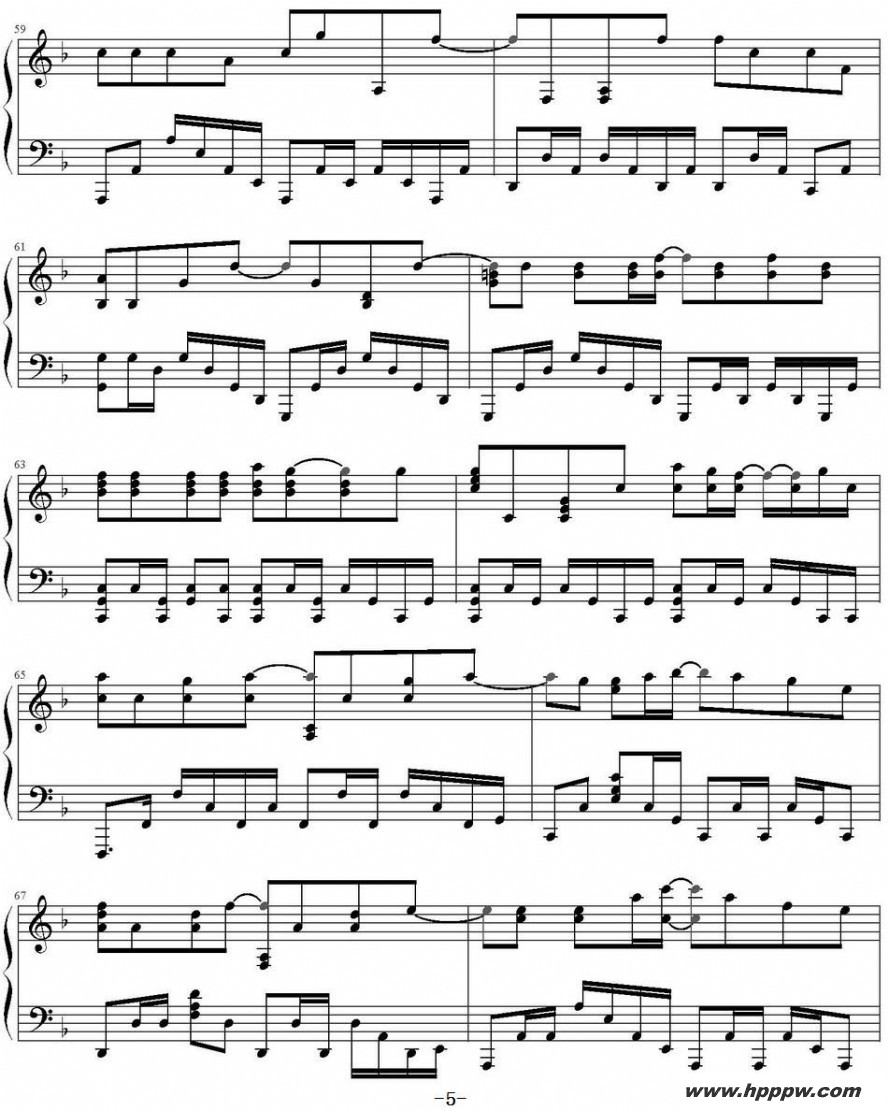 歌曲小幸运(《我的少女时代》主题曲、david wong编配版)的简谱歌谱下载