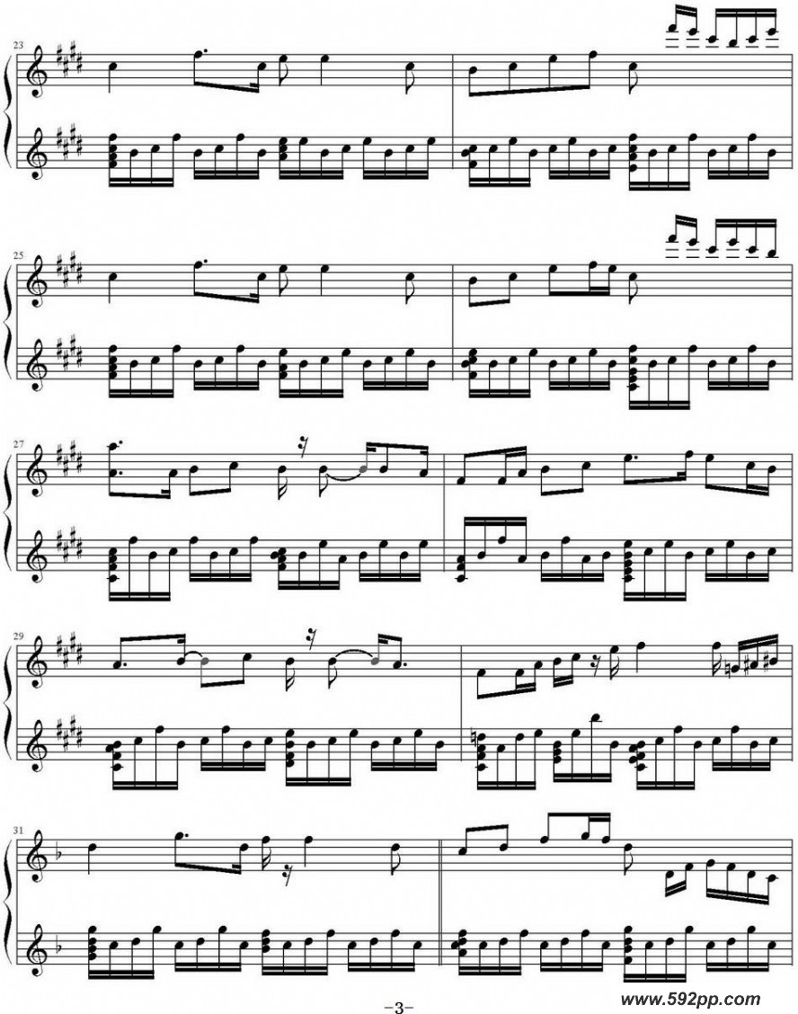 歌曲笑傲江湖(电视剧《笑傲江湖》插曲)的简谱歌谱下载