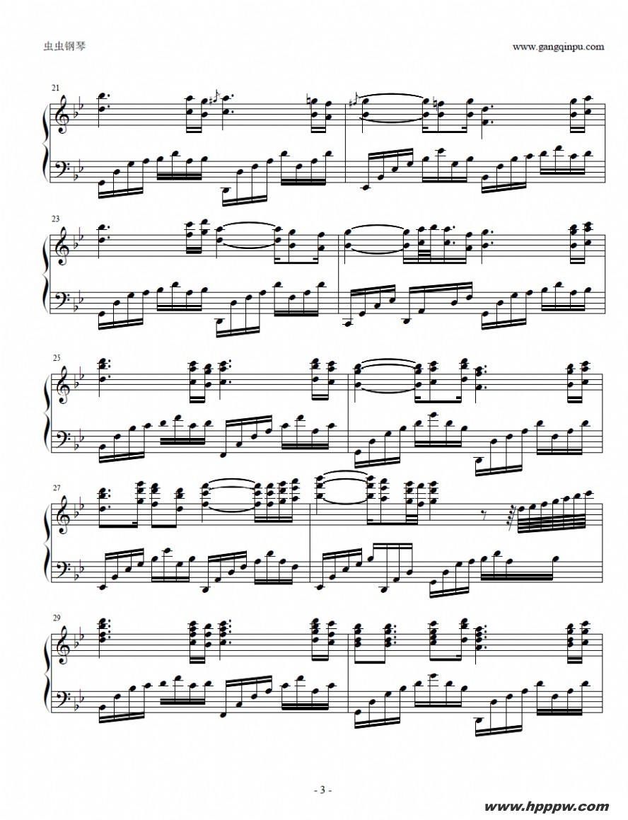 歌曲雪千寻的简谱歌谱下载