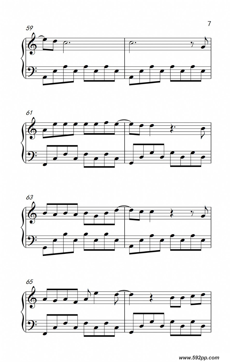 歌曲绅士的简谱歌谱下载