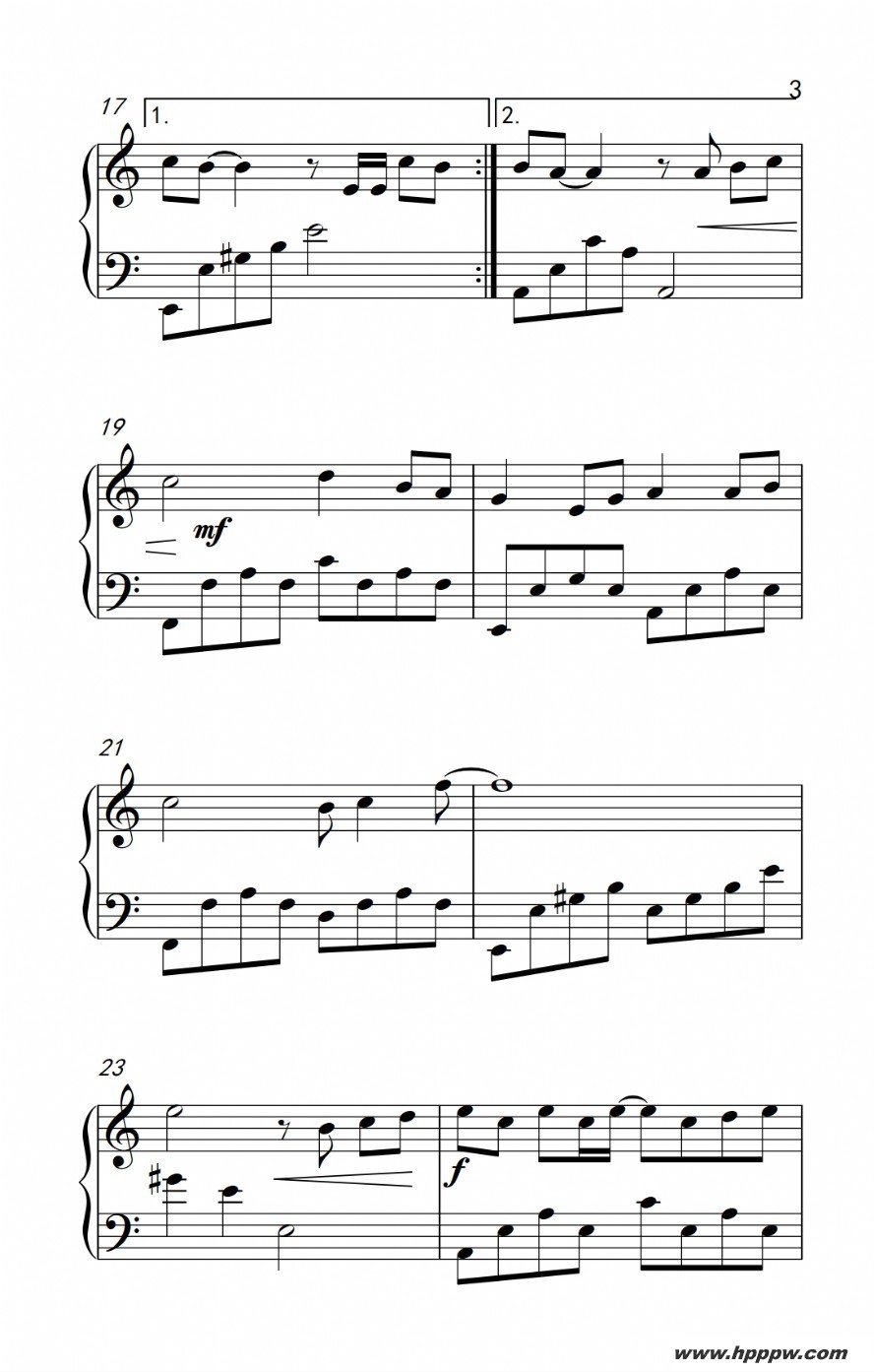 歌曲月半小夜曲的简谱歌谱下载