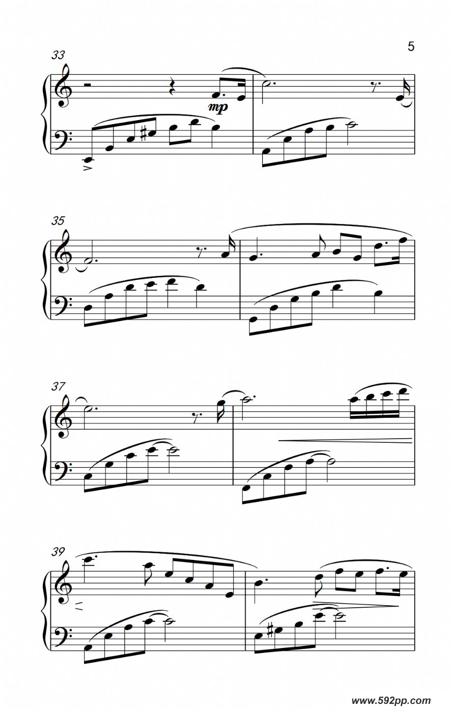 歌曲tears的简谱歌谱下载