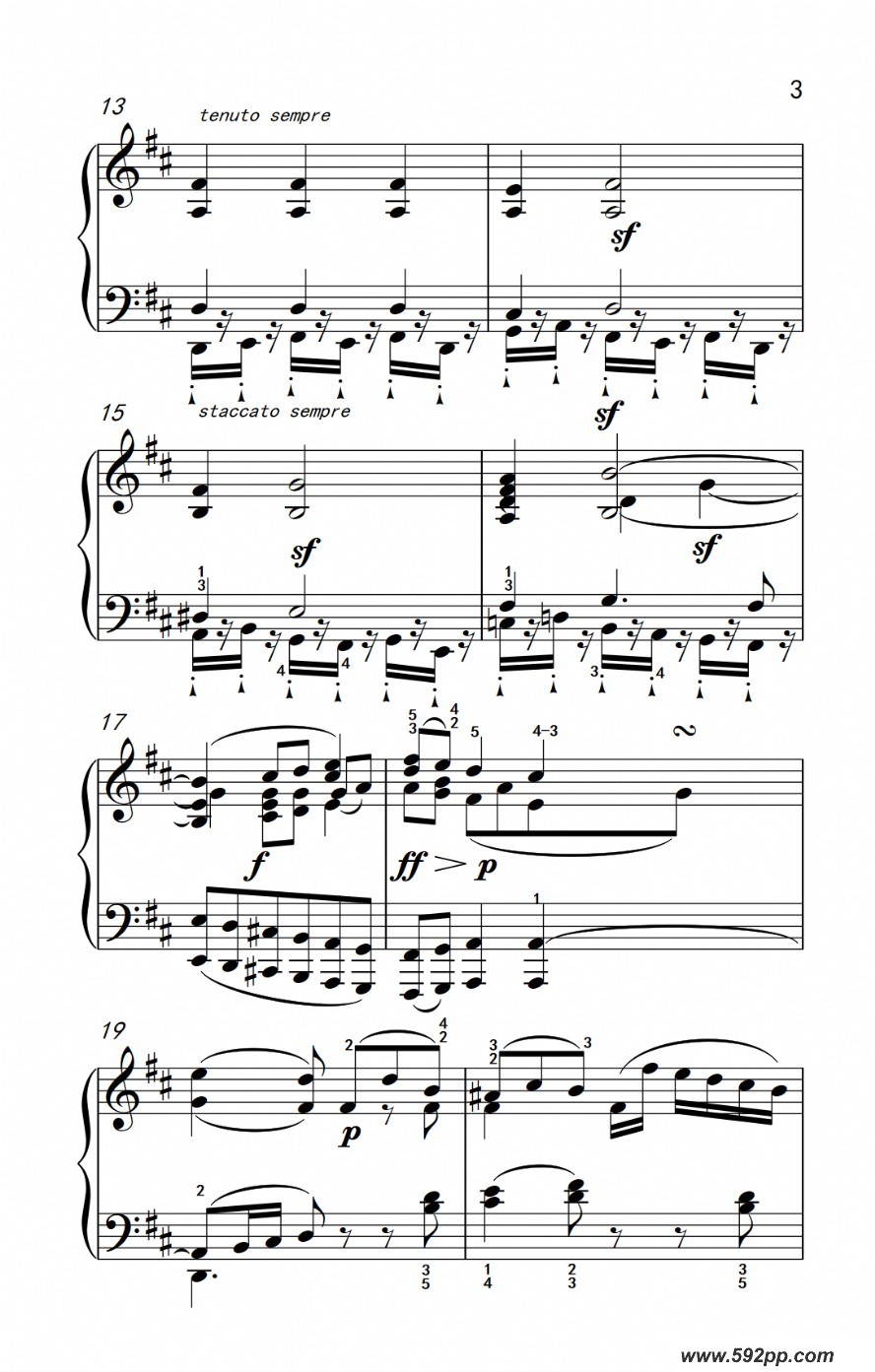 歌曲奏鸣曲 opus 2 nr.2 第二乐章的简谱歌谱下载