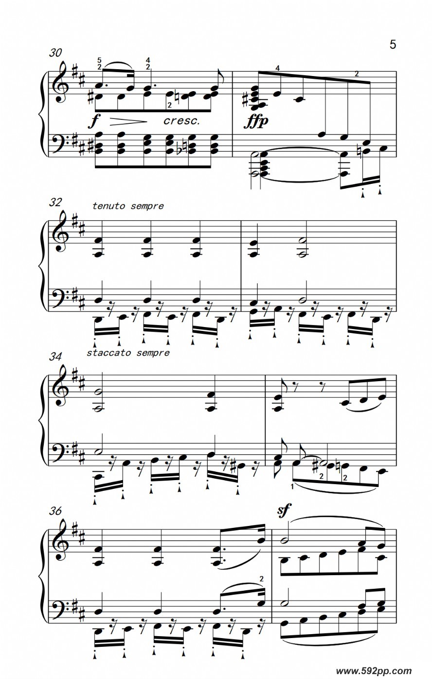 歌曲奏鸣曲 opus 2 nr.2 第二乐章的简谱歌谱下载