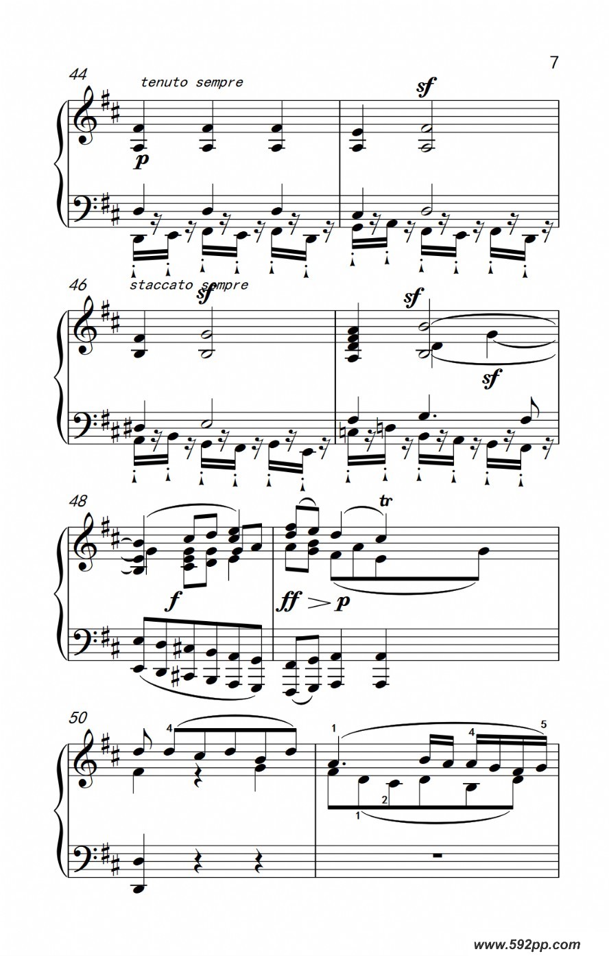 歌曲奏鸣曲 opus 2 nr.2 第二乐章的简谱歌谱下载