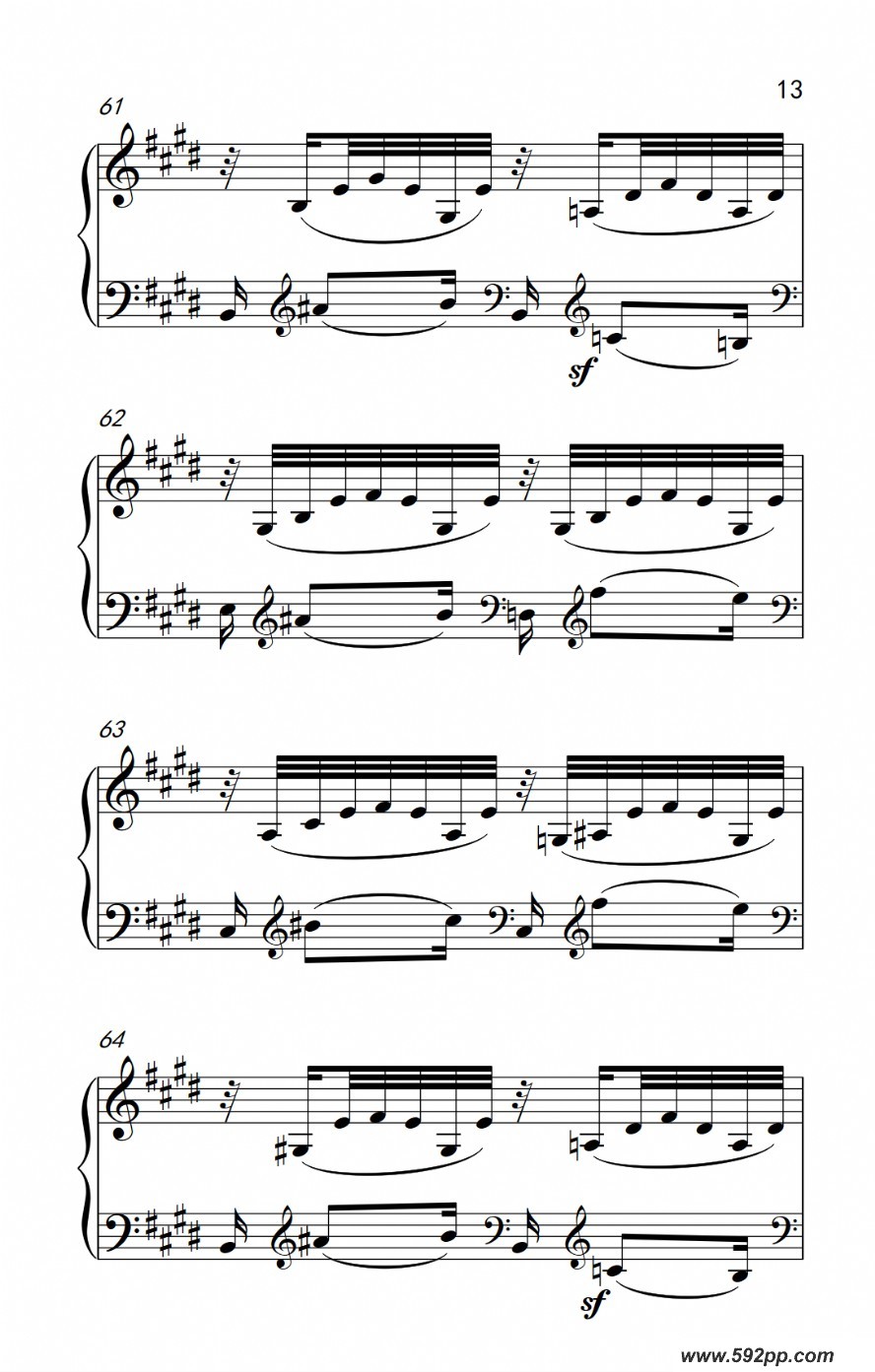 歌曲奏鸣曲 opus 2 nr.3 第二乐章的简谱歌谱下载