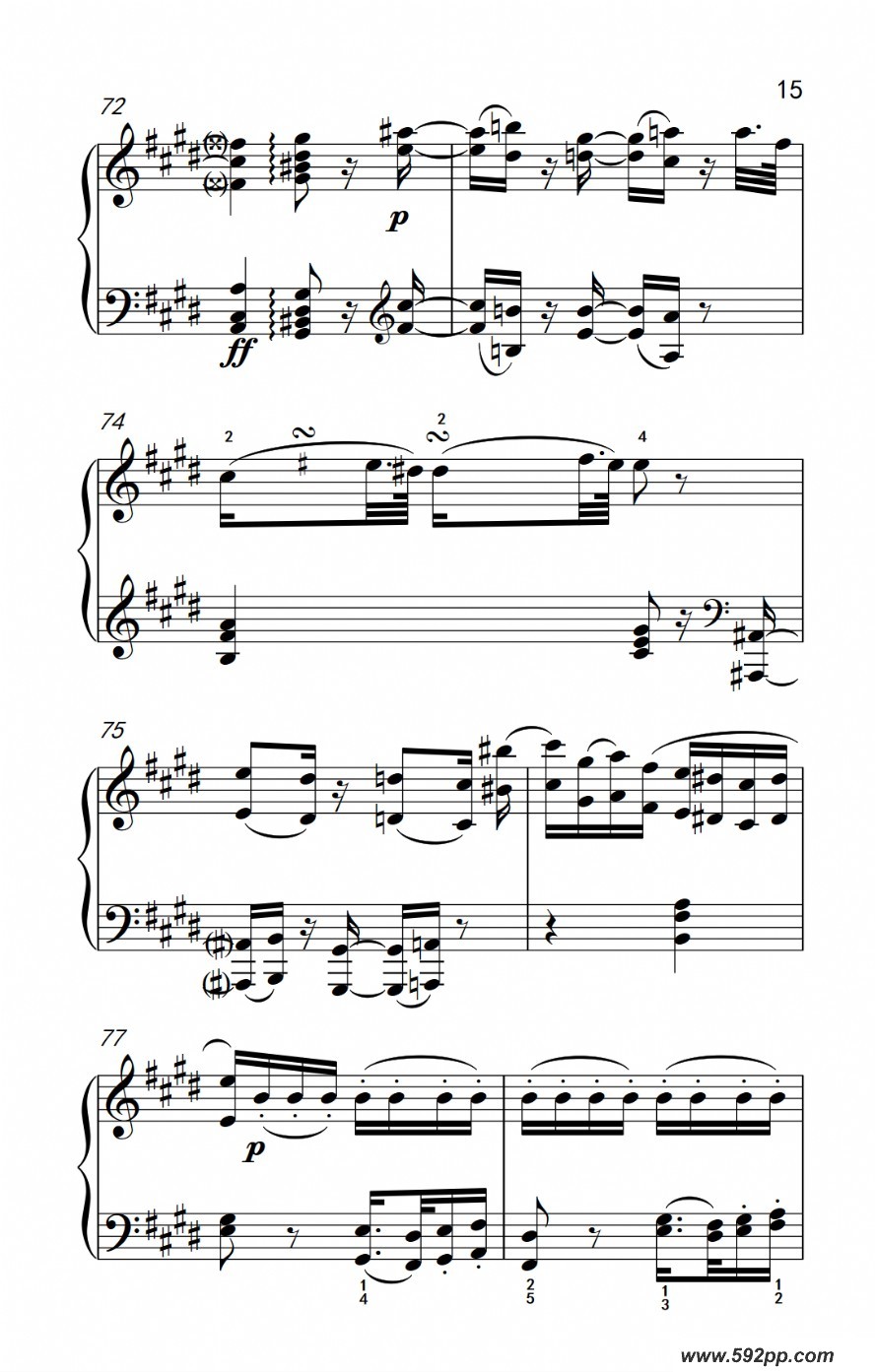 歌曲奏鸣曲 opus 2 nr.3 第二乐章的简谱歌谱下载