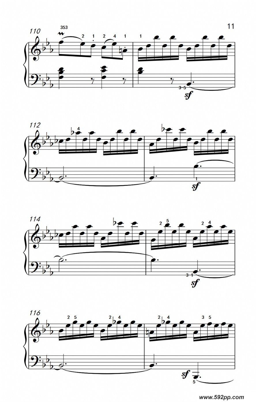 歌曲奏鸣曲 opus 7 第一乐章的简谱歌谱下载