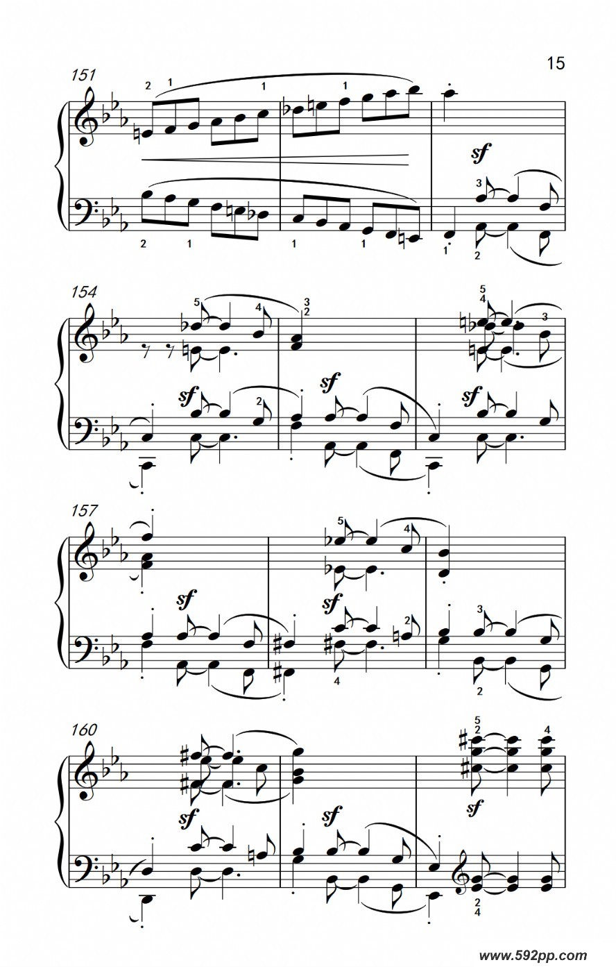 歌曲奏鸣曲 opus 7 第一乐章的简谱歌谱下载