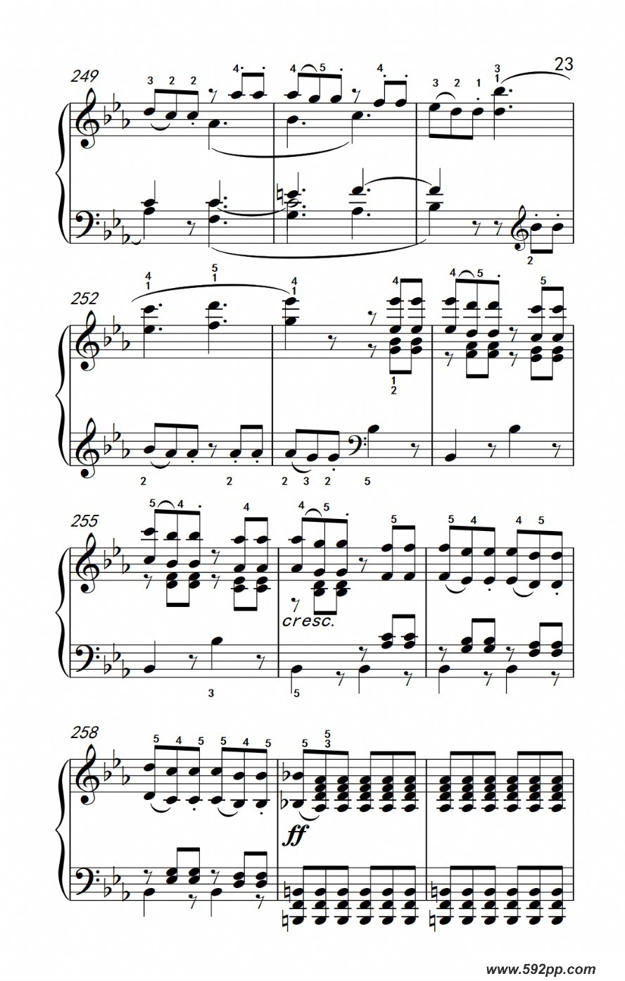 歌曲奏鸣曲 opus 7 第一乐章的简谱歌谱下载