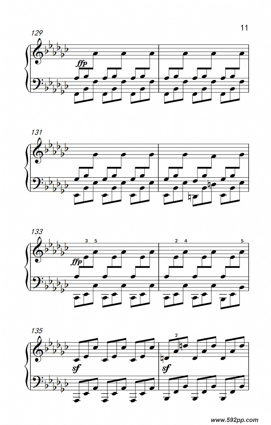 歌曲奏鸣曲 opus 7 第三乐章的简谱歌谱下载