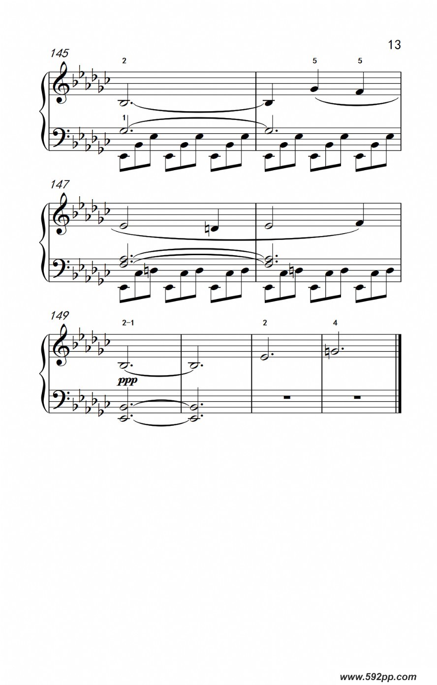 歌曲奏鸣曲 opus 7 第三乐章的简谱歌谱下载