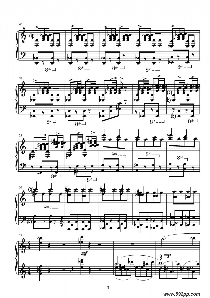 歌曲第七钢琴奏鸣曲的简谱歌谱下载