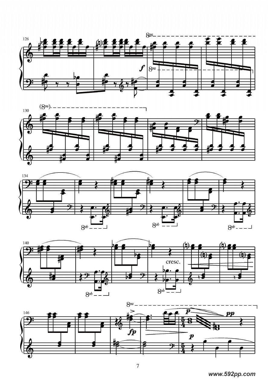 歌曲第七钢琴奏鸣曲的简谱歌谱下载