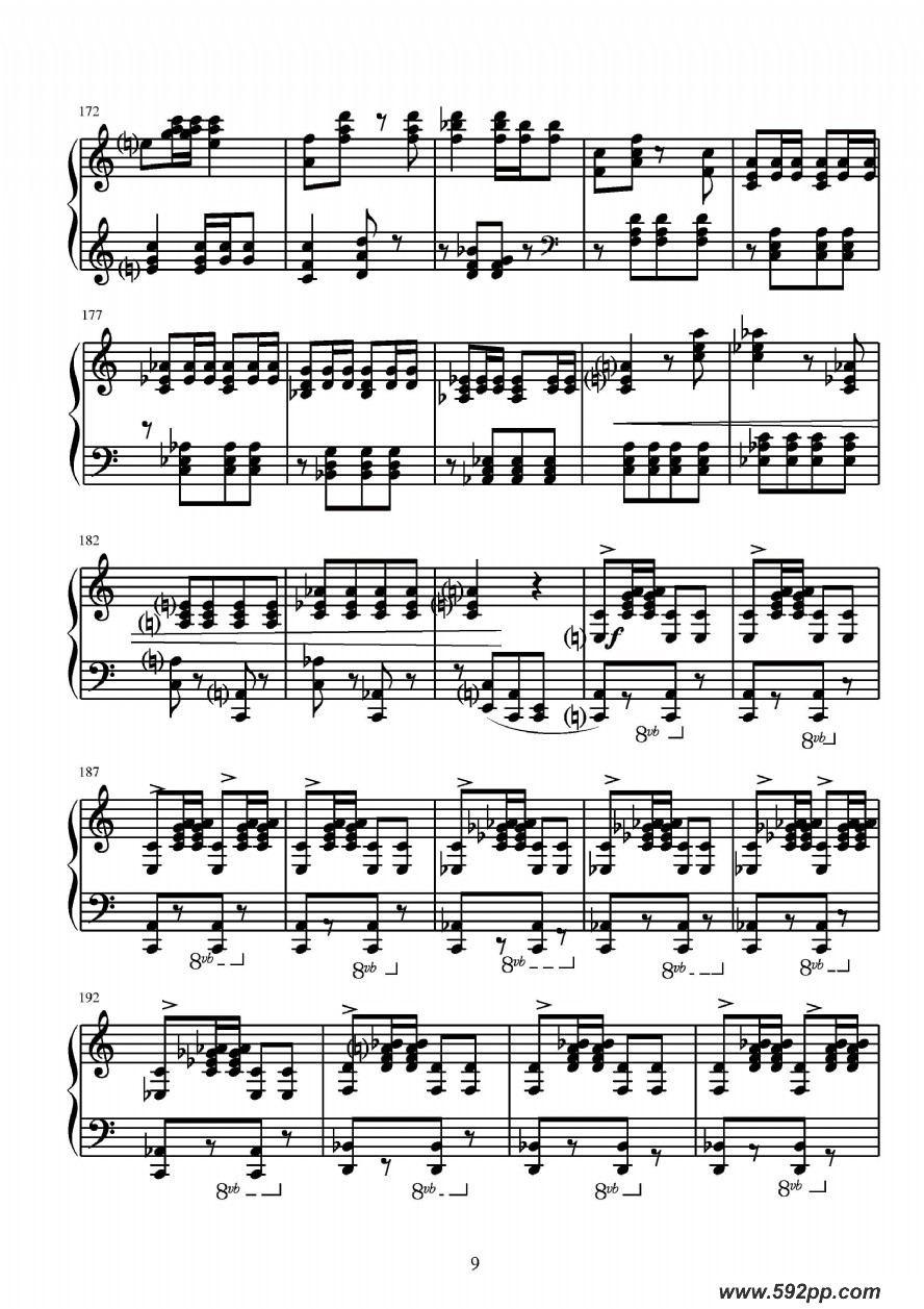 歌曲第七钢琴奏鸣曲的简谱歌谱下载