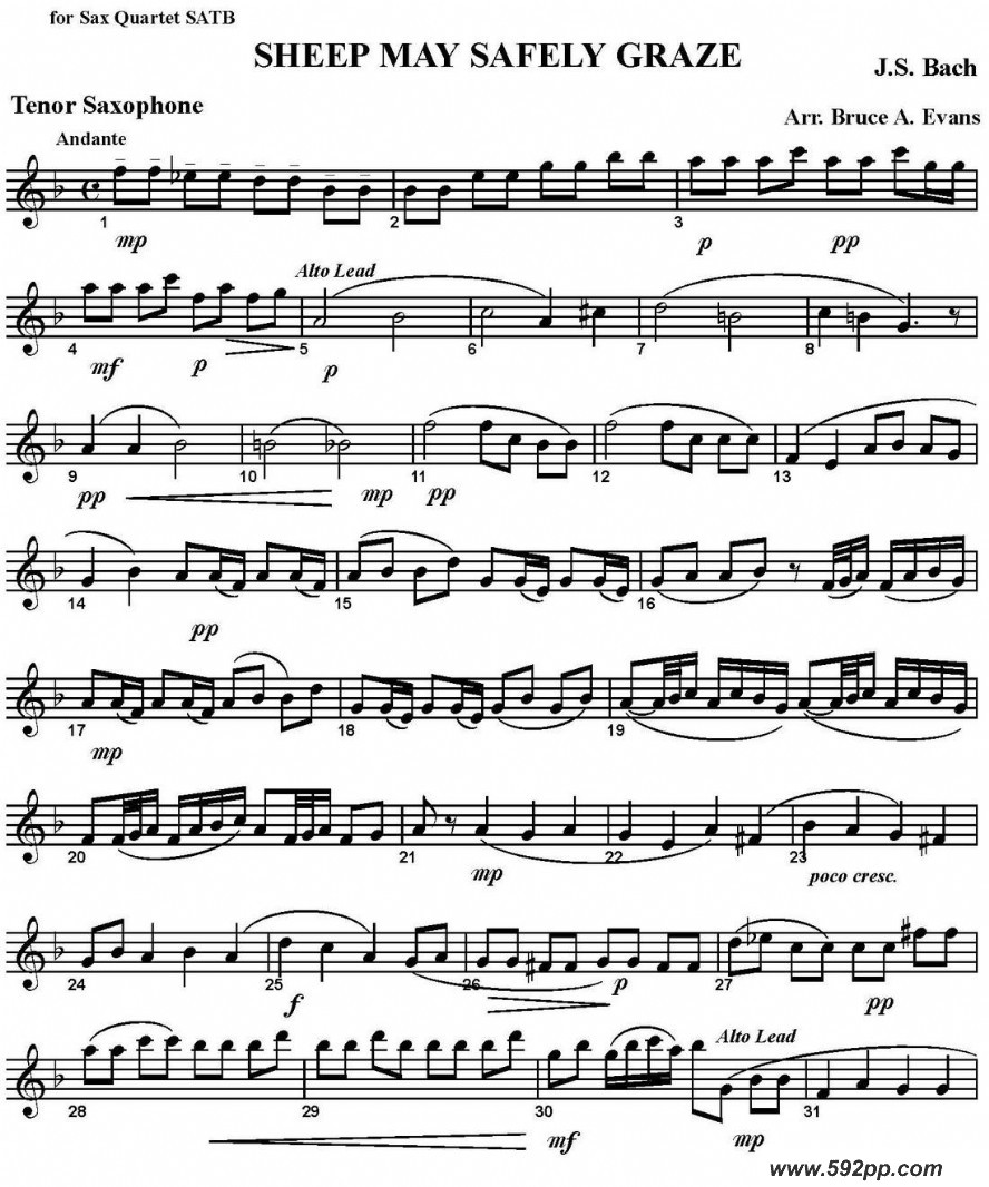 歌曲SHEEP MAY SAFELY GRAZE的简谱歌谱下载