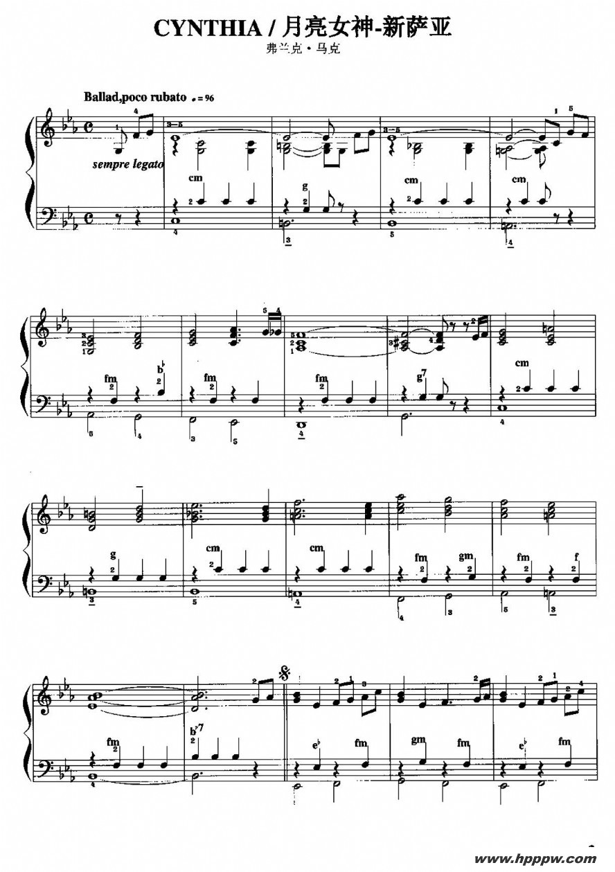 歌曲月亮女神—新萨亚的简谱歌谱下载