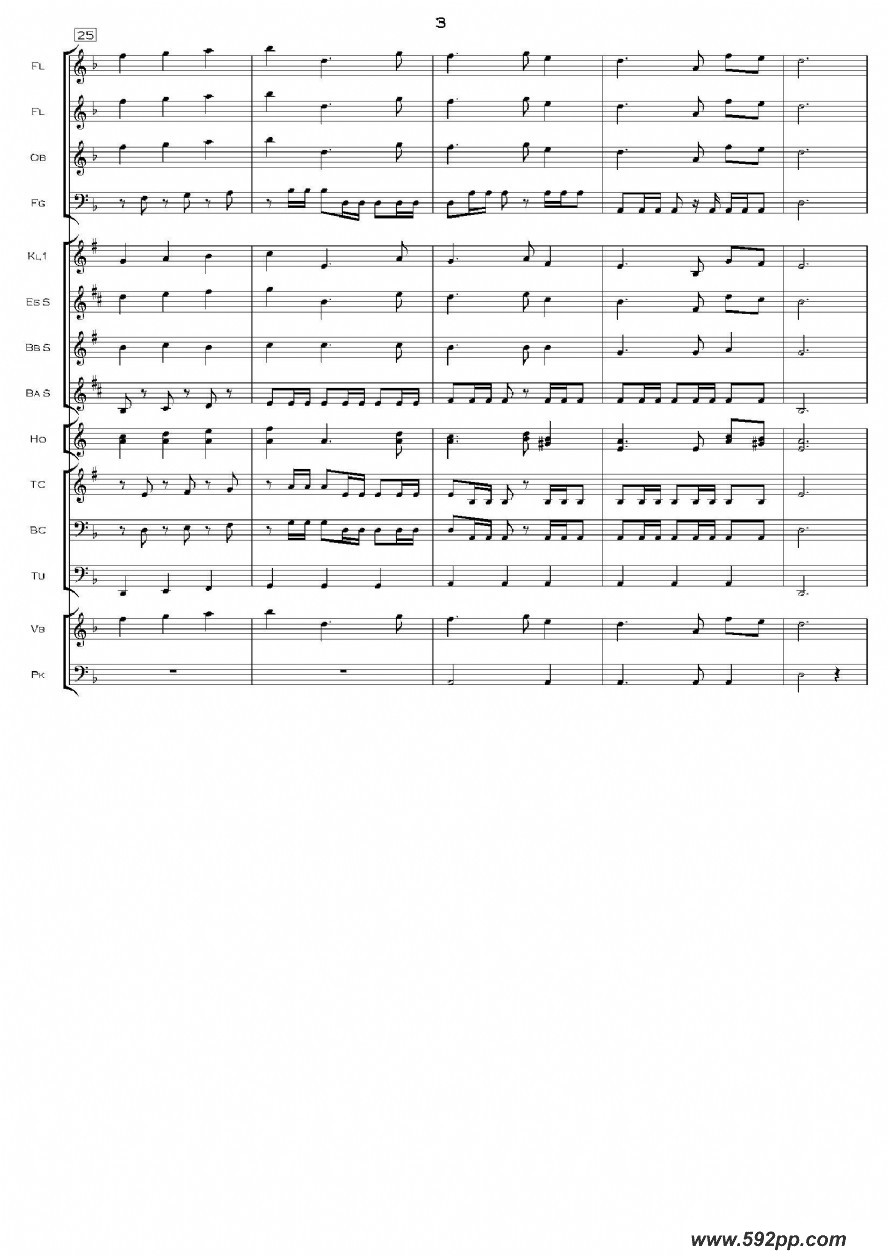 歌曲加勒比海盗交响组曲的简谱歌谱下载