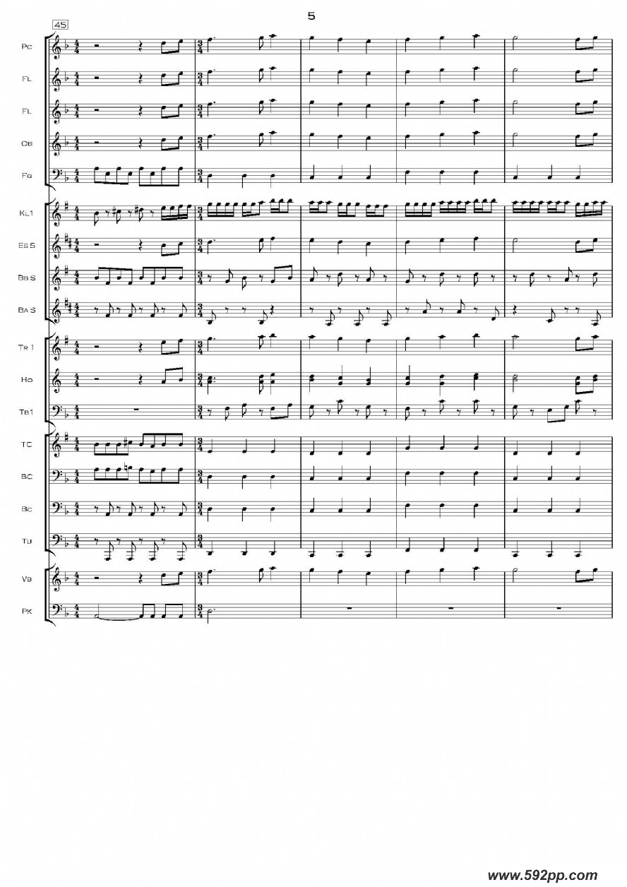 歌曲加勒比海盗交响组曲的简谱歌谱下载