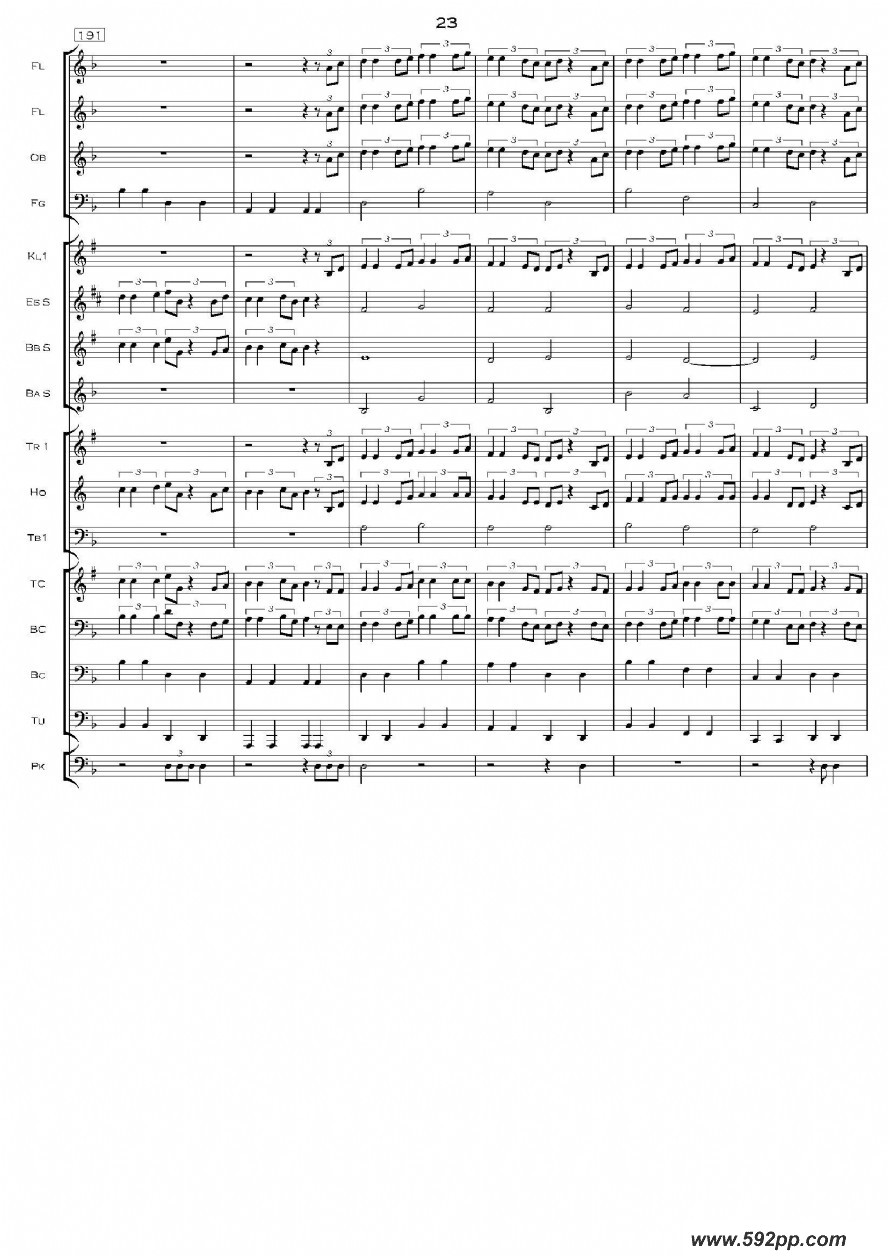 歌曲加勒比海盗交响组曲的简谱歌谱下载