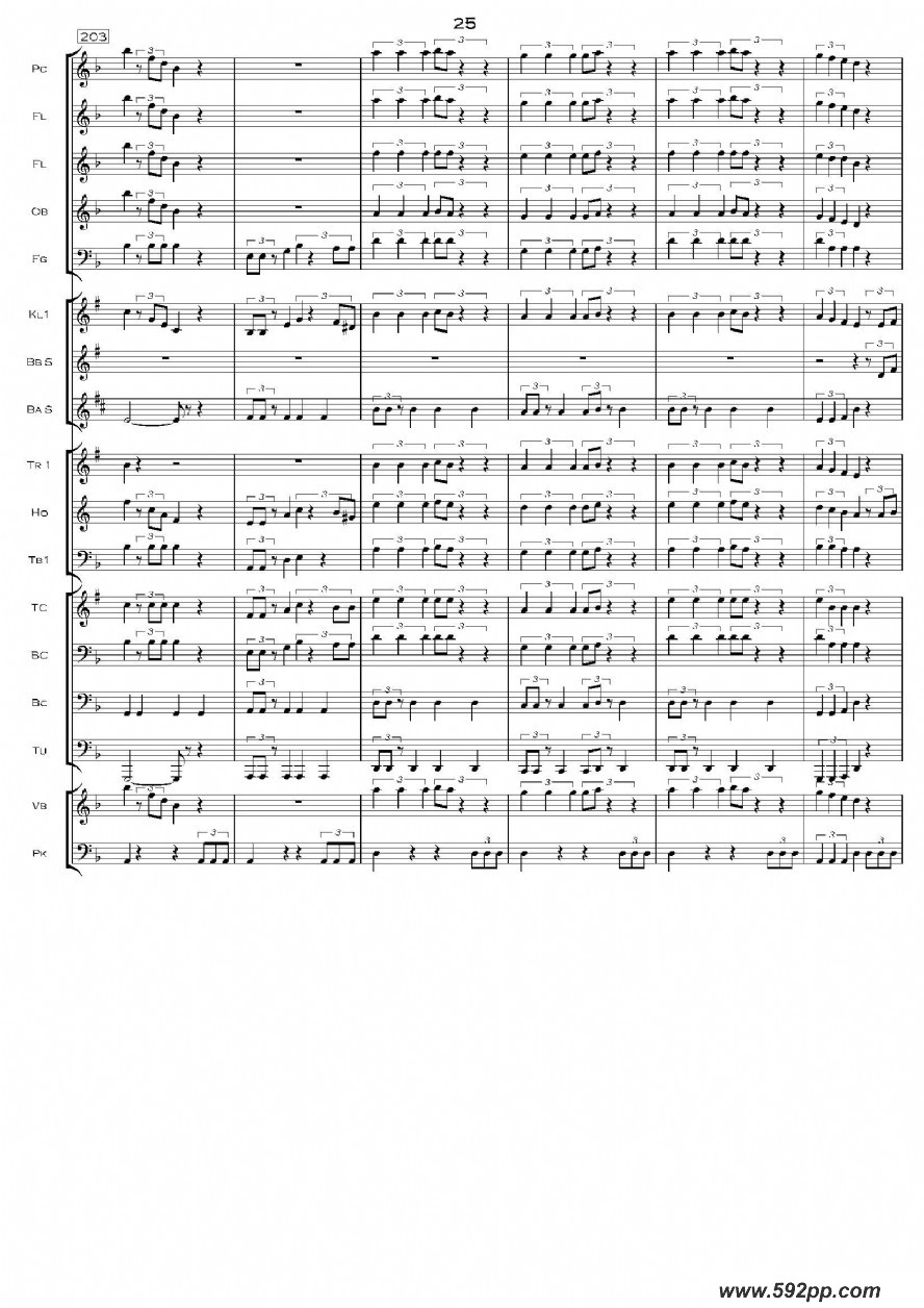 歌曲加勒比海盗交响组曲的简谱歌谱下载