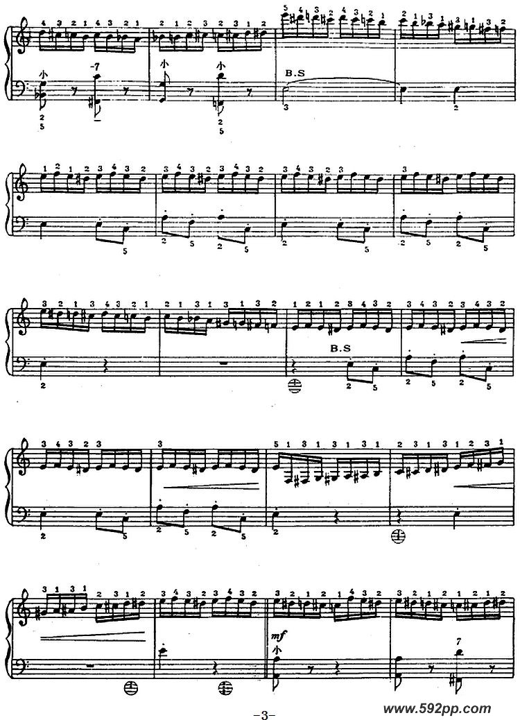 歌曲手风琴世界名曲:野蜂飞舞的简谱歌谱下载