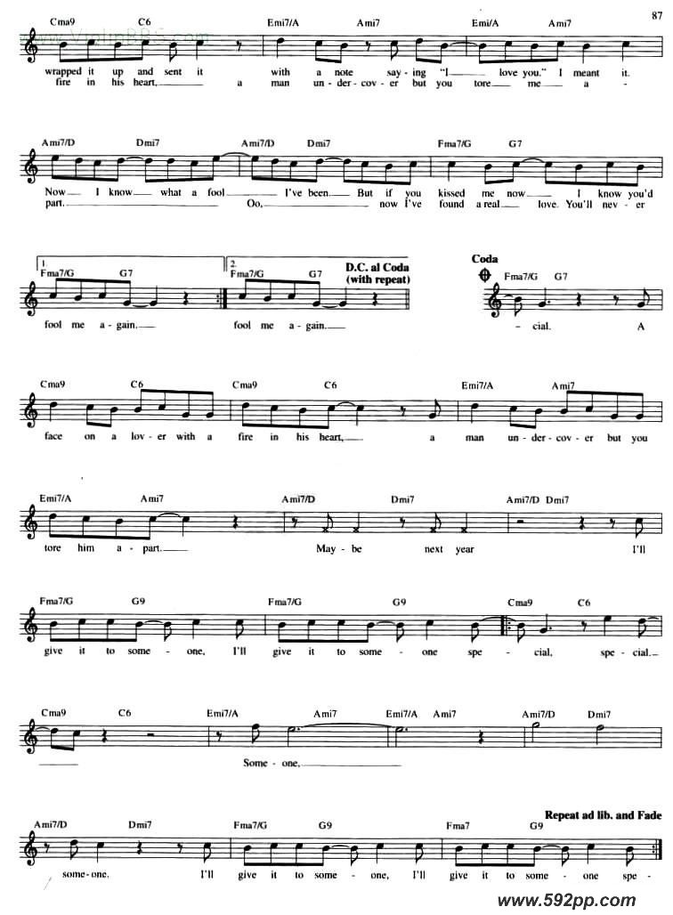 歌曲Last Christmas的简谱歌谱下载