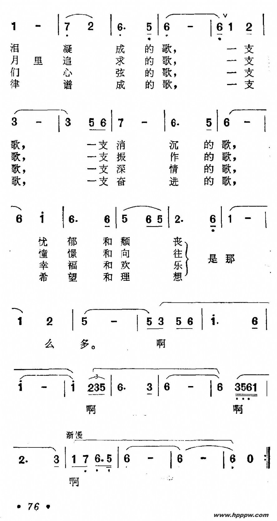 歌曲一支难忘的歌(电视连续剧《蹉跎岁月》主题歌)的简谱歌谱下载