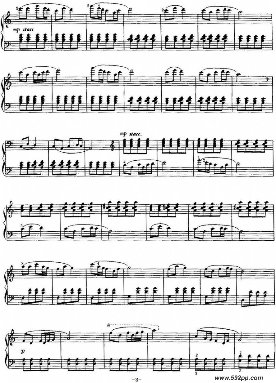 歌曲中国钢琴名曲30首:采茶扑蝶的简谱歌谱下载